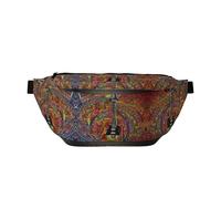 Black and white skulls pattern Multi-Purpose Fanny Pack and Crossbody Bag - High Capacity with Zipper Pockets, Ideal for Men and Women, Color Acoustic And Guitar, One Size