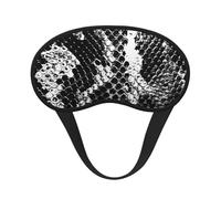 Black and White Snake Skin Print Blackout Sleep Mask for Women & Men, Zero Eye Pressure Eye Mask for Travel and All - Around Sleep
