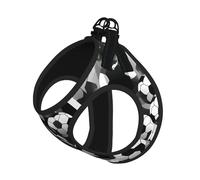 Black And White Soccer Ball Pattern Print Dog Harness Leash Set Reflective Pet Harness Puppy Vest Suitable Dogs Cats Small Breeds