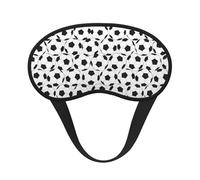 Black and White Soccer Ball Pattern Sleep Mask for Side Sleeper, Eye Mask Sleeping for Women Men,for Sleeping with Elastic Band