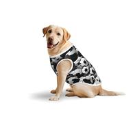 Black And White Soccer Ball Patternprint Medium Large Pets Vest Breathable Cozy Home Party Sleeveless Tank Top T-Shirt
