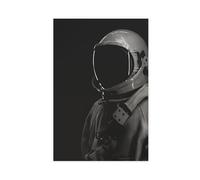 Black And White Space Astronaut Art Canvas Poster Bedroom Decor Landscape Office Room Decor Gift 24" L X 36" W