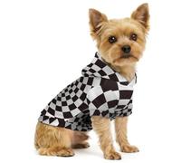 Black And White Spiral Tunnel Dog Costume Novelty Shirt Pet Hoodie Sweatshirt Clothes Pullover Jumper L