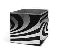 Black And White Spiral Tunnel Storage Bin Square Stackable Storage Box Spacious Storage Basket Portable Storage Tote Practical Storage Container Large Versatile Storage Sorter For Bedroom Clothes Toys