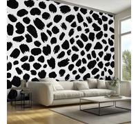 Black and White Spot Wallpaper - Animal Print Wall Paper, Spot Home Decor, Non-Woven Waterproof Wallpapers for Bedroom Living Room, Feature Walls Mural 200x140 cm - Y109