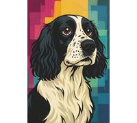 Black and White Springer Spaniel Notebook: Cartoon Journal, Diary, Writing Pad: A perfect gift for Kids, Animal Lovers, Outdoor Adventurers, Springer ... Friends & Anyone Who Loves a Wagging Tail