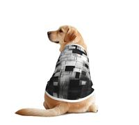 Black and White Square Dog Clothes - Breathable Soft Dog Costume Pet Dogs, Fashionable and Comfortable T-Shirts for Medium and Large Dogs