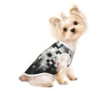 Black and White Square Dog Vest - Summer Dog Clothes Apparel, Cute Pet Clothes for Small & Medium Dogs