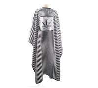 Black and White Striped Hairdressing Cape Adjustable Waterproof Hair Styling Apron Hair Cutting Gown for Salon, Home