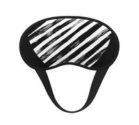 Black and White Striped Heart Sleep Mask for Side Sleeper Soft Breathable Sleeping Eye Mask Blackout Silk Eye Sleep Shade Cover with Elastic Strap Night Blindfold for Women Men Travel Nap