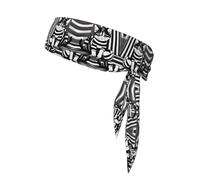 Black and white striped kitten Breathable Sports Bandage Headband Stylish Lightweight and Comfortable Suitable for All Kinds of Sports
