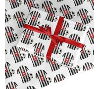 Black and White Striped Personalised Football Shirt Wrapping Paper Custom Birthday Gift Wrap - For Him Mens Dad Father's Day Christmas Boys Kids Adult - Any Name & Number - 3 Sheets (50cm x 65cm each)