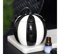 Something Different Strange & Unusual Striped Pumpkin Oil Burner (One Size) (Black/White)