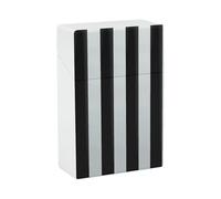 Black and-White Stripes Cigarette Case Portable Novelty Cigarette Packing Box Crush Proof Waterproof Cigarette Box Novelty Gifts for Friend