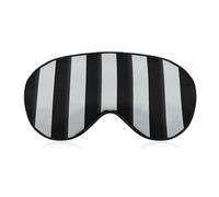Black and-White Stripes Eye Mask for Women & Men, Breathable & Adjustable Eye Cover, Ultra Soft Sleep Mask, Lightweight Travel Blindfold for Airplane, Nap, Night Sleeping
