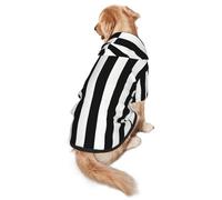 Black And-White Stripes Print Dog Hoodie For Medium To Large Dogs, Warm, Soft, Breathable Sweatshirt, Easy To Wear Jumper For Winter And Fall, Pet Coat Pullover