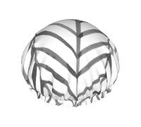 black and white stripes Print Double Layers Shower Cap Bathing Shower Caps Ladies Men Shower Caps Salon Home Use