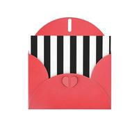 Black And-White Stripes Printing Holiday Happy Birthday Cards Gift With Envelope And Note Tag For Women Men Wife Mom Husband