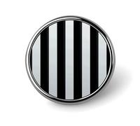 Black And-White Stripes Round Badge Brooch Lightweight Lapel Tie Pins Unique Gifts Metal Brooch Badge For Hat Shirt Clothing Bags Decoration