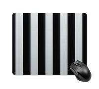 Black and White Stripes Square Mouse Pad Portable Computer Mousepad with Non-Slip Rubber Base 18 * 22cm Ultra-Thin Gaming Mouse Mat for Computer Laptop Office Desk Accessories