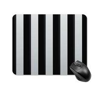 Black and White Stripes Square Mouse Pad Portable Computer Mousepad with Non-Slip Rubber Base 20 * 25cm Ultra-Thin Gaming Mouse Mat for Computer Laptop Office Desk Accessories