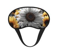 Black and White Sunflowers Sleep Eye Mask for Women Men Soft and Comfortable Sleep Mask Blackout Sleeping Eye Cover for Travel Yoga Nap Shift Work