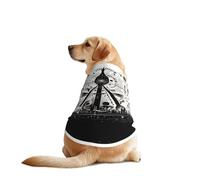 Black and White Symbol Pattern Dog Clothes - Breathable Soft Dog Costume Pet Dogs, Fashionable and Comfortable T-Shirts for Medium and Large Dogs