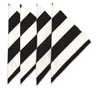 Cloth Napkins Wedding Napkins Table Linens Linen Napkins Set of 12 Black and White Stripe 18" x 18"