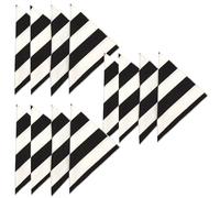 Black and White Table Linens, Cloth Napkins 18" Dinner 100% Cotton Wedding Table Decor, Summer Party, Use with Black or White Tablecloth Pk 12