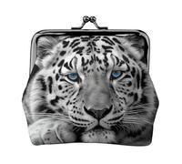 Black and white tiger Coin Purse for Women Men, Small PU Leather Change Purse, Fashion Coin Wallet Clutch with Kiss Lock, Vintage Coin Pouch for Daily Life, Cars, Travel, Party