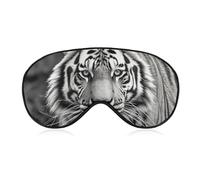 Black and White Tiger Eye Mask for Women & Men, Breathable & Adjustable Eye Cover, Ultra Soft Sleep Mask, Lightweight Travel Blindfold for Airplane, Nap, Night Sleeping
