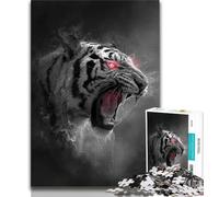 Black And White Tiger Jigsaw Puzzles for Teenagers 1000 Piece Puzzle,Game Toys Every Piece Is Unique - Challenging Family Fun Game (38x26cm)