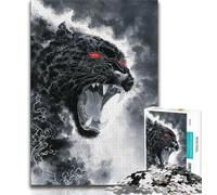 Black And White Tiger Jigsaw Puzzles for Teenagers,for Educational Game Challenge Toy for Is Ideal As A Gift for The Whole Family 50x75cm