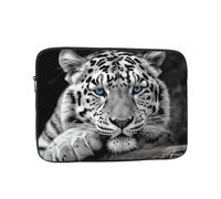 Black and White Tiger Laptop Case 10 inch, Shockproof Protective Laptop Sleeve Travel Computer Bag Water Resistant Computer Carrying Cover Notebook Case Briefcase Gifts for Men Women