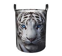 Black And White Tiger Laundry Basket Hamper Large Kids Storage Basket Toy Organizer Bins For College Dorms, Boys Girls Baby Bedroom,Bathroom