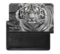 Black And White Tiger Passport Holder Passport Cover Protector Essentials with Credit Card Slots for Women Men