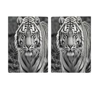 Black And White Tiger Passport Holder Passport Wallet PU Leather Passports Protective Cover Slim Travel Accessories