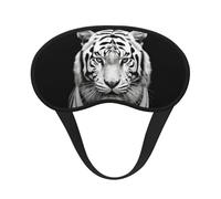 Black and White Tiger Sleep Mask for Side Sleeper, Blackout Sleeping Eye Mask, Soft Breathable Eye Cover for Women Men Travel Eyeshade, Relaxing Zero Pressure Night Blindfold