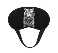 Black and White Tiger Sleep Mask for Side Sleepers: Blackout Eye Masks for Sleeping - Soft Breathable Soft Eye Shade Cover for Travel - Adjustable Night Blindfold for Men Women Gifts