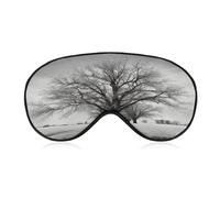 Black and White Tree Eye Cover Breathable Comfortable Eyeshade Soft Skin Friendly Sleep Mask Party Night Blindfold with Fashion Adjustable Eye Mask for Night Sleeping Travel Nap