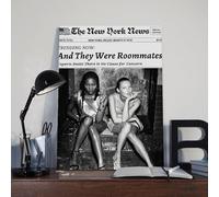Black And White Trendy Newspaper Poster Art Print And They Were Roommates Vintage New York Time Newspaper Wall Art Decor For Bar Cart Women Or Girl Dorm Room Bedroom Living Room
