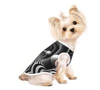 Black and White Tunnel Dog Vest - Summer Dog Clothes Apparel, Cute Pet Clothes for Small & Medium Dogs