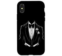 Black and White Tuxedo Bow Tie Funny Costume women Men gift Case for iPhone X/XS
