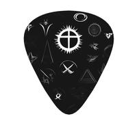 Black and White Universe Guitar picks in thin, medium, and thick sizes, 12-piece set, suitable for electric guitar and various instruments