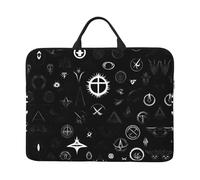 Black and White Universe Laptop Bag, Durable Shockproof Sleeve, Handheld Portable Laptop Bag for 14 in Laptop