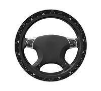 Black And White Universe Rubber Steering Wheel Cover - Non-Slip Universal Car Accessory Without Inner Ring.
