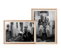 Black and White Wall Decor,Funny Bathroom Canvas Art Prints Vintage Humour Wall Decor,Dumb and Dumber Comedy Movies Posters for Toilet Restroom Bathroom Decor,12x16inch