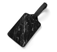 Black and White Water Surface Leather Luggage Tags for Suitcases with Name ID Card Travel Bag Tag Noticeable Baggage Labels