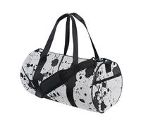 Black and White Watercolor Ink Spots Large Travel Duffle Bag Weekender Travel Overnight Bag Hiking Foldable