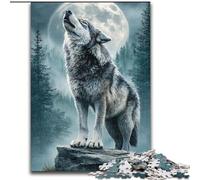 Black And White Wolf Puzzles for Teenagers 1000 Pieces, Family Game Stress Reliever Difficult Challenge Great Gifts And Toys (26x38cm)